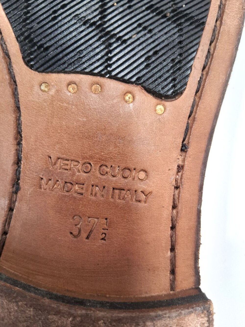MOMA Cream Leather Derby Shoes Handmade Italy Leather Sole Lace Up SZ 37.5/7.5 - Picture 8 of 10